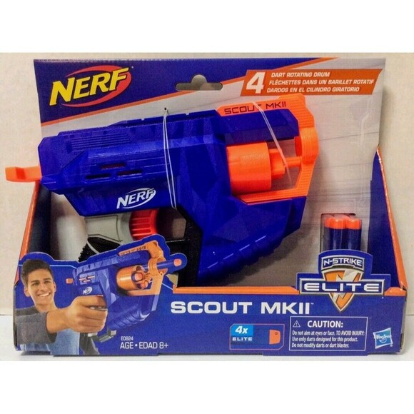 NERF “Scout MKII” N-STRIKE ELITE Dart Blaster Toy Gun (Hasbro Ages 8+) - Picture 1 of 2